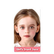 Kилимок навчальний для малювання обличчя A4 Girl Front Face