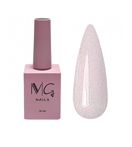 Основа камуфляжна для гель-лаку MG Nail Сover Base №38 Бузково-рожевий з мікроблиском 15 мл, фото 1