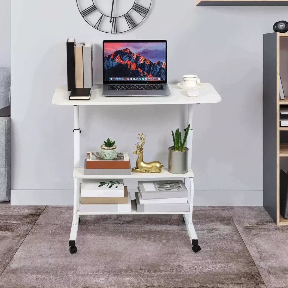 Стіл комп'ютерний на коліщатках з регулюванням висоти Laptop Table 60 х 40 х 69-90 см (M50259-S)
