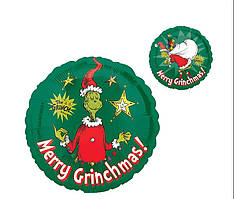 Куля фольгована кругла Merry Grinchmas Грінч (Китай)