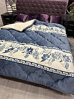 Ковдра зимова велюрова двостороння євророзмір 195х215 стьобана від Лері Макс