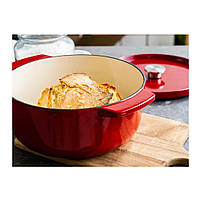 Каструля KitchenAid чавунна з кришкою 5,2 л Червона (CC006060-001), фото 4