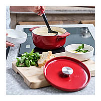 Каструля KitchenAid чавунна з кришкою 5,2 л Червона (CC006060-001), фото 5