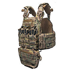 Плитоноска ShieldPro Multicam зі швидким скиданням. MOLLE 4 підсумків.