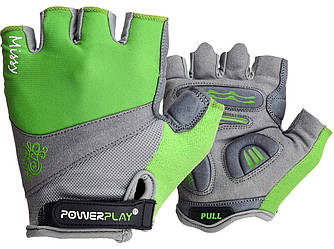Велоперчатки женские PowerPlay 5277 D Зеленые S