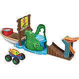 Hot Wheels HGV14 Swamp Chomp Автотрек Хот Вілс Полювання крокодила, фото 3