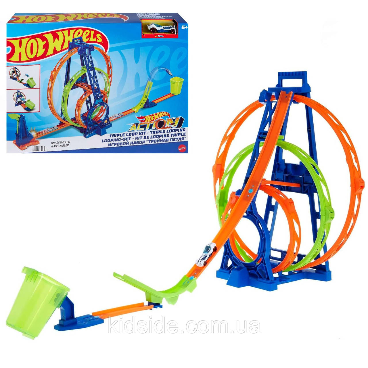 Hot Wheels HMX37 Triple Loop Kit Автотрек Хот Вілс Потрійна петля