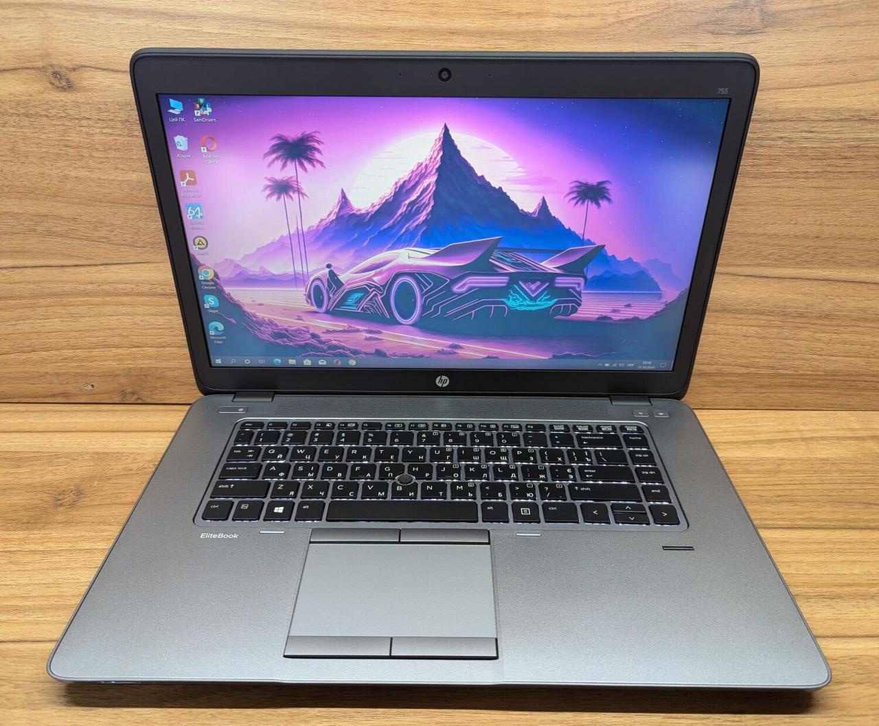 Б/в Ноутбук HP EliteBook 755 G2 15.6" 1920x1080| A10 PRO 7350B| 8 GB RAM| 240 GB SSD| Radeon R6
