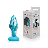 Скляна анальна пробка Gildo Ocean Curl Glass Butt plug