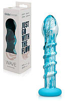 Скляний дилдо з хвилями Gildo Ocean Wave Glass Dildo