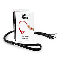 Чорний БДСМ батіг Mistress Art of Sex