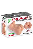 Реалістичний мастурбатор напівторс із вібрацією Real Body Real Amber
