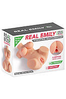 Реалістичний мастурбатор напівторс із вібрацією Real Body Real Emily