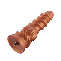 Фантазійний фалоімітатор-насадка для секс машини Hismith Spiral Grain Silicone Dildo Monster Series