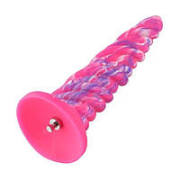 Фантазійний фалоімітатор-насадка для секс Hismith Awl Shape Silicone Dildo Monster Series 25см