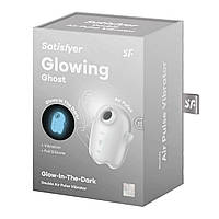 Вакуумний стимулятор клітора з вібрацією Satisfyer Glowing Ghost White