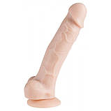 Реалістичний вібратор Alive Cesar з ротацією і пультом, бежевий, 18 х 3.8 см, фото 5