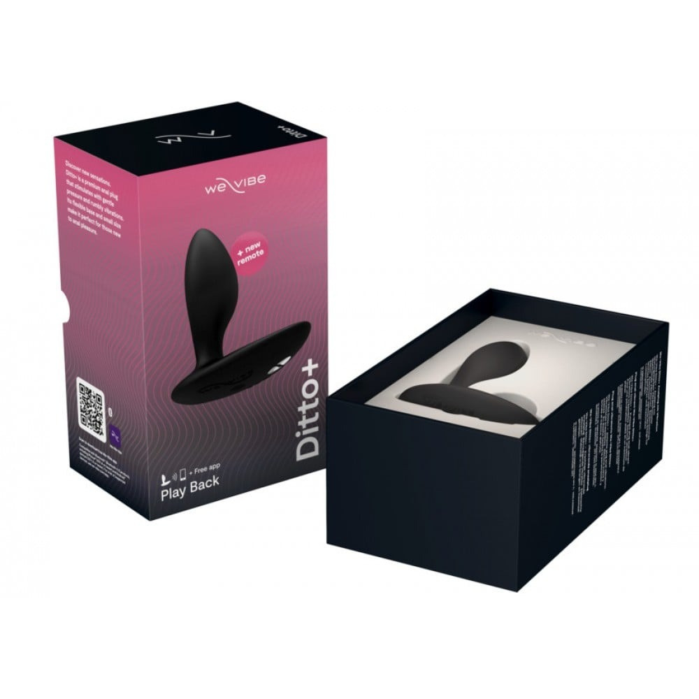 Анальна смарт-пробка з пультом ДК We-Vibe Ditto+ Satin Black, фото 1