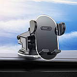 Car Holder Hoco H3 Shiny press type (center console) — dark night black, фото 6