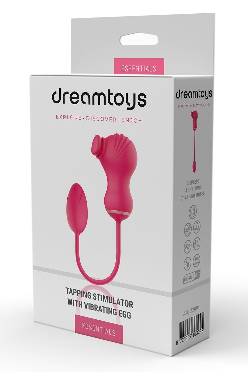 Силіконове віброяйце та стукаючий стимулятор Dream Toys Essentials, фото 1