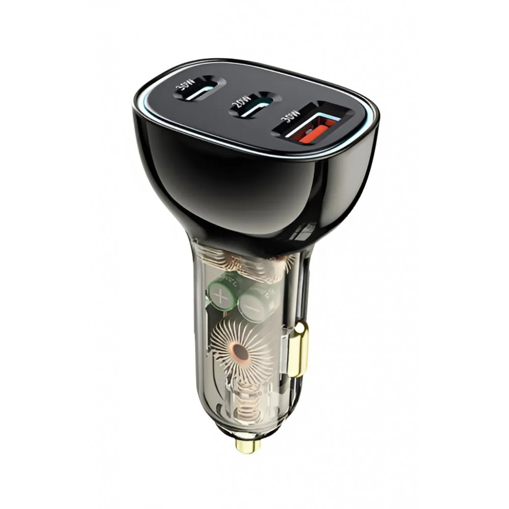 Car Charger | 30W | 2 PD | QC3.0 — WiWU PC700 — Black, фото 1