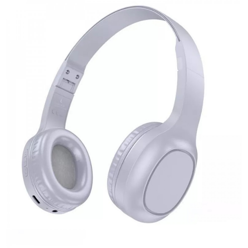 Бездротові Bluetooth навушники Hoco W46 сірі з мікрофоном, фото 1