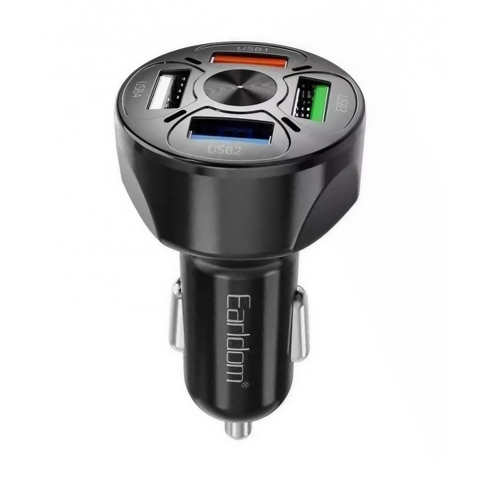Fm Modulator MP3 | Car Charger | 3.1A | 4U — Earldom ES-CC32, фото 1