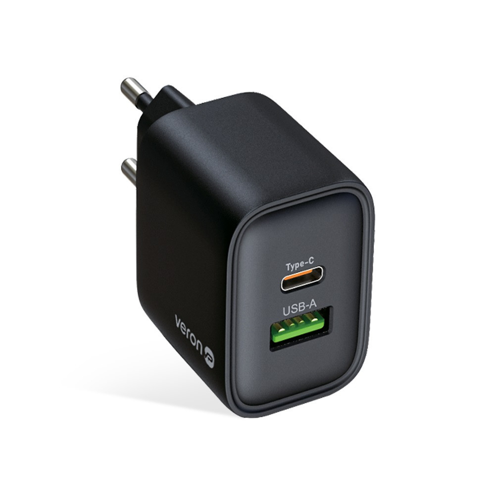 Home Charger | 20W | PD | QC3.0 — Veron TC-U15, фото 1