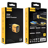 Home Charger | 35W | GaN | Digital Display PD+QC — Veron TC-35, фото 2
