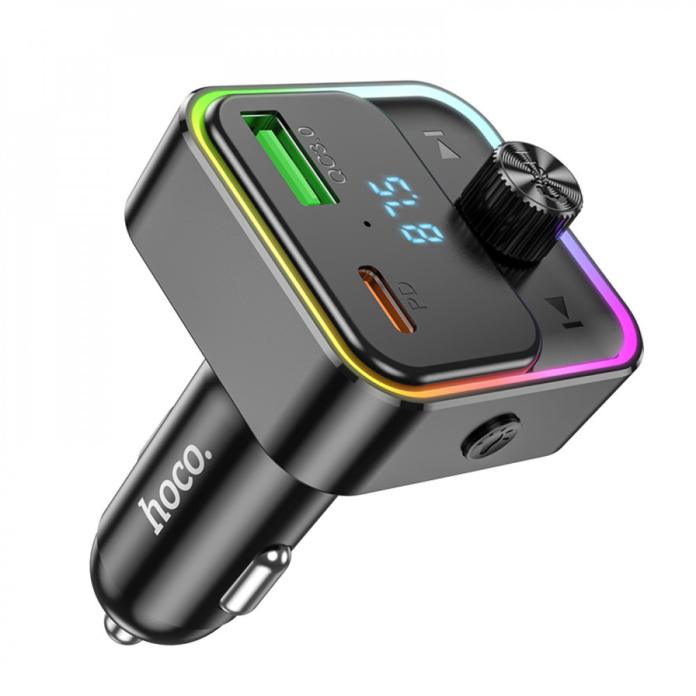 Fm Transmitter MP3 | Car Charger | 3.1A | PD | QC3.0 | 1U — Hoco E81 — Black, фото 1