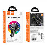 Fm Transmitter MP3 | Car Charger | 3.0A | PD30W | 1U — Hoco E81 — Black, фото 2