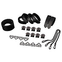 Набір із 8 ременів для зв'язування Lockink 8 Bondage Straps Restraint Set Black