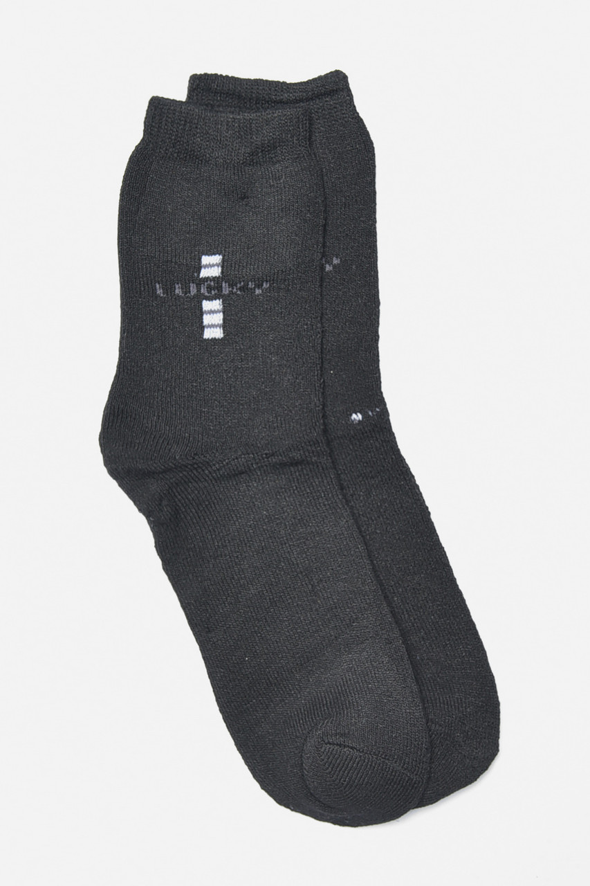 Шкарпетки чоловічі махрові чорного кольору р.42-48 190061M, фото 1