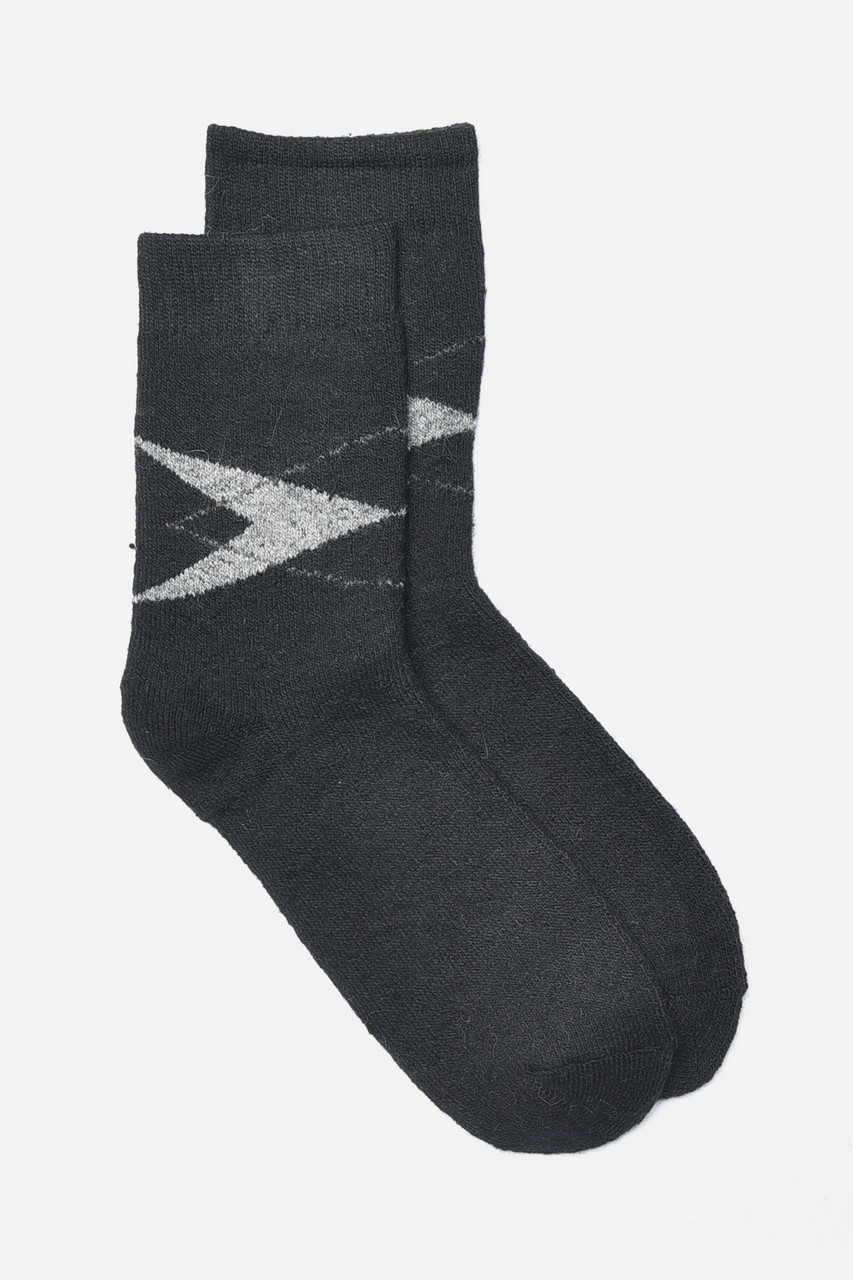 Шкарпетки чоловічі махрові ангорові чорного кольору р.40-47 190522M, фото 1