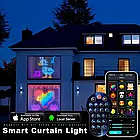 Програмована новорічна LED гірлянда-штора з пультом та керуванням з телефону SFK-08 Bluetooth 3х2 м USB, фото 2