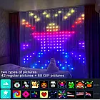 Програмована новорічна LED гірлянда-штора з пультом та керуванням з телефону SFK-08 Bluetooth 3х2 м USB, фото 4