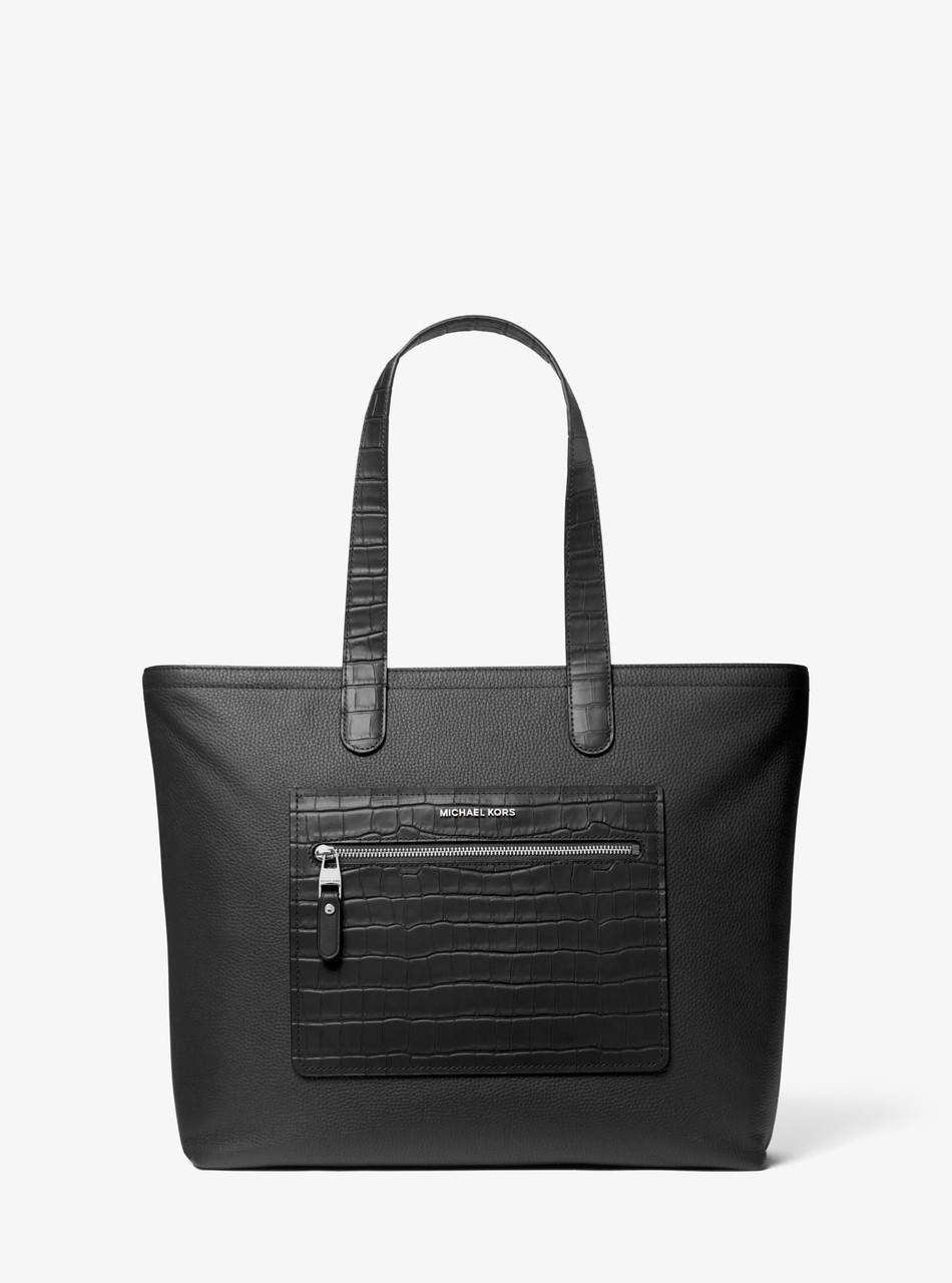 Шкіряна сумка тоут Michael Kors з логотипом 1159817451 (Чорний One size)