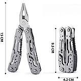 Мультитул 9 в 1 з чохлом Solve Сірий KT6001908 solve, фото 5