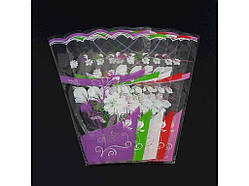 Пакет для квітів конусний малюнокмалюнок 10*30*40 (100шт/уп) ТМ УПАКОВКИН