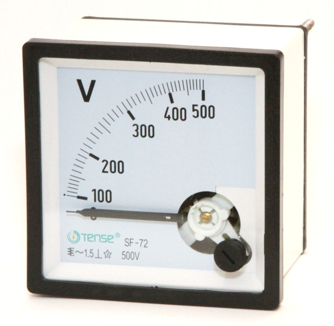 Вольтметр 0 - 500В панельний щитової 72х72 мм стрілочний