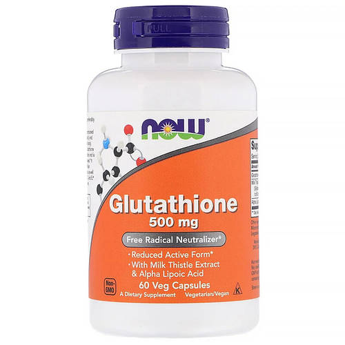 Глутатион Glutathione Now Foods 500 мг 60 вегетарианских капсул (ID ...