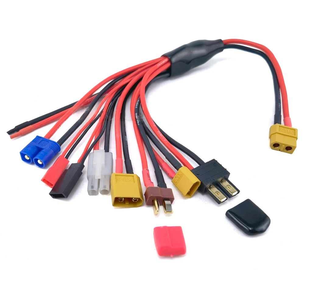 Розгалужувач XT60 Female на 9 різних конекторів, XT60, XT30, EC3, T-Plug, JST тощо