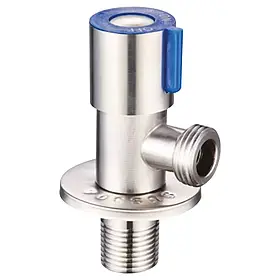 SOL22B-18-BLUE кран приладовий 1/2"X3/4" синя ручка блістер нерж. {50/1}