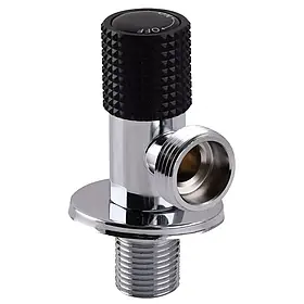 SOL22B-17-BLACK кран приладовий 1/2"X3/4" коробка чорна ручка нерж/хром {50/1}