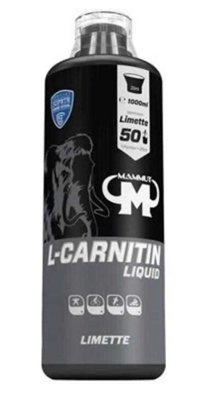 Рідкий L- Карнитин Mammut Nutrition L-Carnitine Liquid 1000 мл Смак : Лайм EXP 9/25 року включно, фото 1