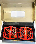 Педалі A-10 червоні алюмінієві пром Mpeda, фото 4