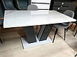 Обідній розсувний стіл РОЙ МДФ Neman, колір   білий  глянець + чорний, фото 6