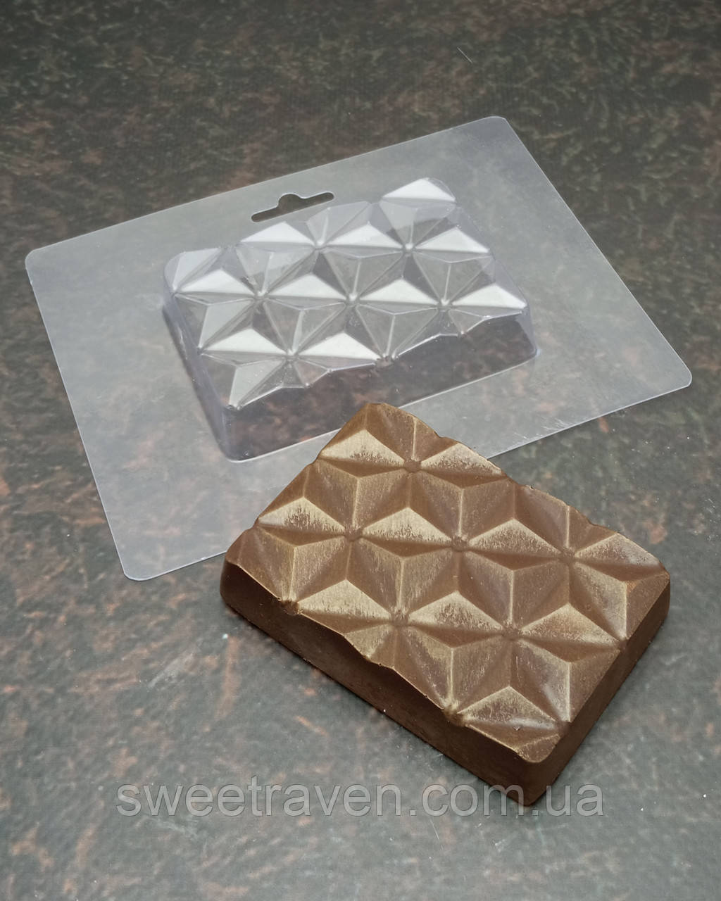 Пластикова форма для шоколаду Плитка шоколаду середня, фото 1