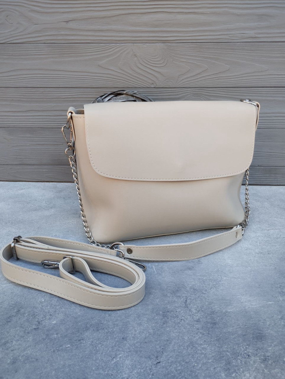 Сумка жіноча на плече з клапаном відмінної якості 27*20 см Nata, фото 1