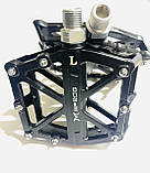 Педалі A-10 Mpeda чорні алюмінієві на пром підшипнику, фото 2